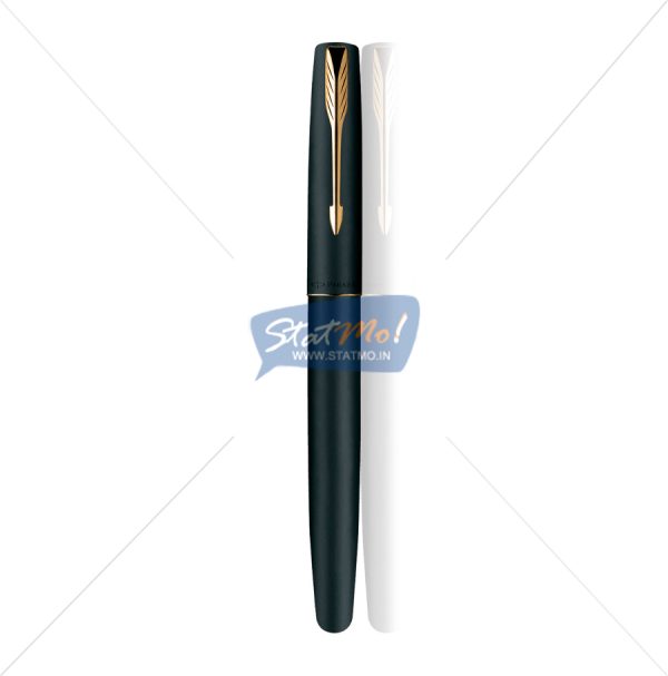 Parker Frontier Matte Black GT Fountain Pen by StatMo.in