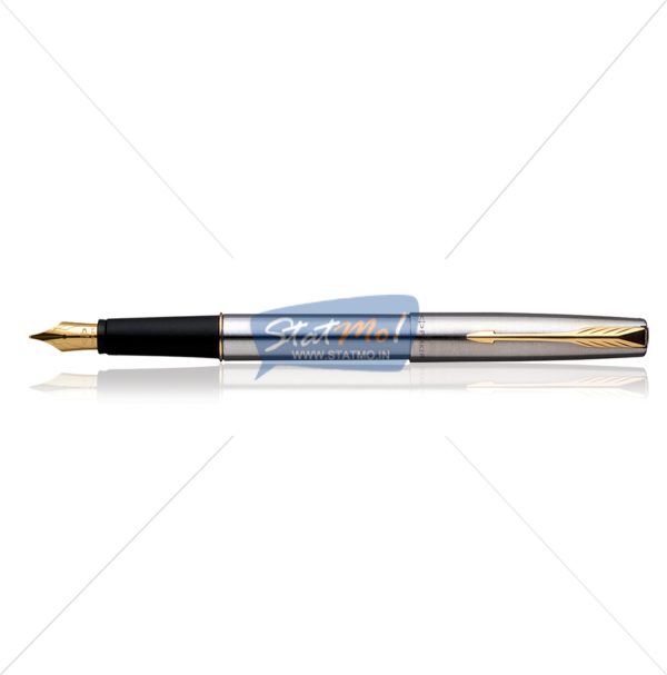 Parker Frontier Stainless Steel Fountain Pen GT by StatMo.in