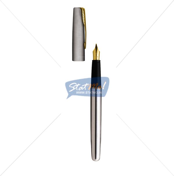 Parker Frontier Stainless Steel Fountain Pen GT by StatMo.in