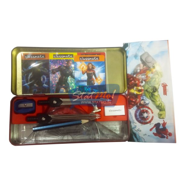 Classmate Invento Captain Marvel Mathematical Drawing Instruments Box by StatMo.in