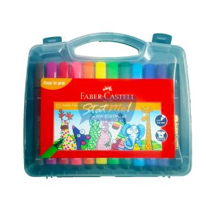 Faber Castell Fiber Tip Colour Markers 12 Jumbo Shades by StatMo.in