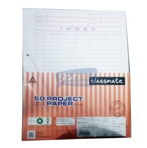 Classmate Project Paper One Side Ruled 50 Sheets by StatMo.in