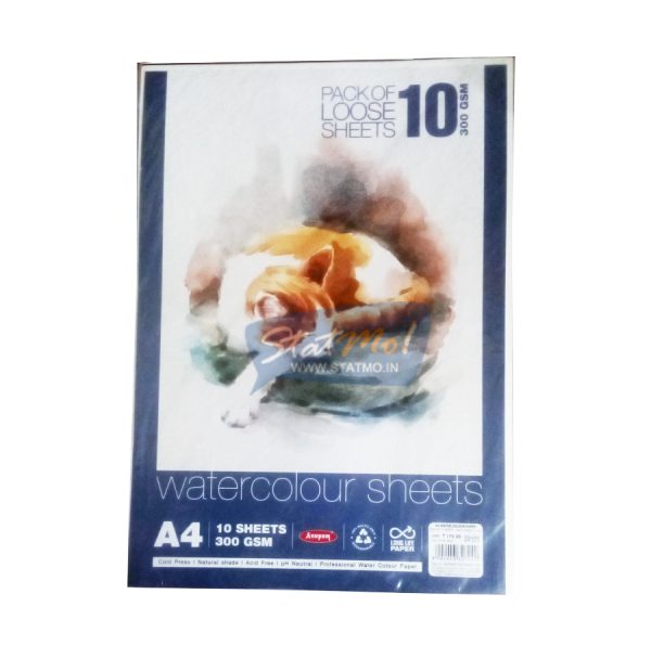 Anupam Water Colour Sheets 4 300GSM by StatMo.in