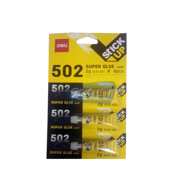 Deli Super Glue 2g Pack of 8 by StatMo.in