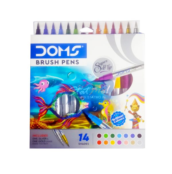 Doms Brush Pens Colour 14 Shades by StatMo.in