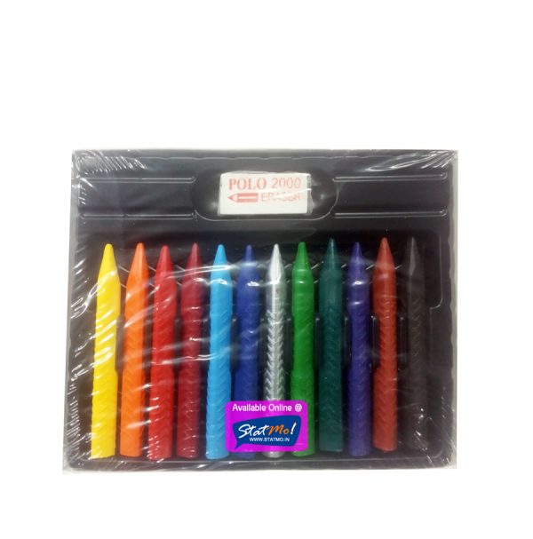 Polo Plastic Crayons 12 Shades by StatMo.in