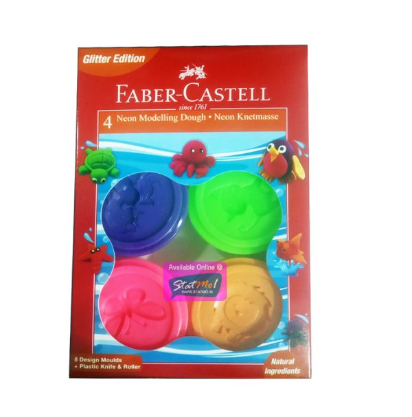 Faber Castell Neon Modelling Dough 4 Shades by StatMo.in