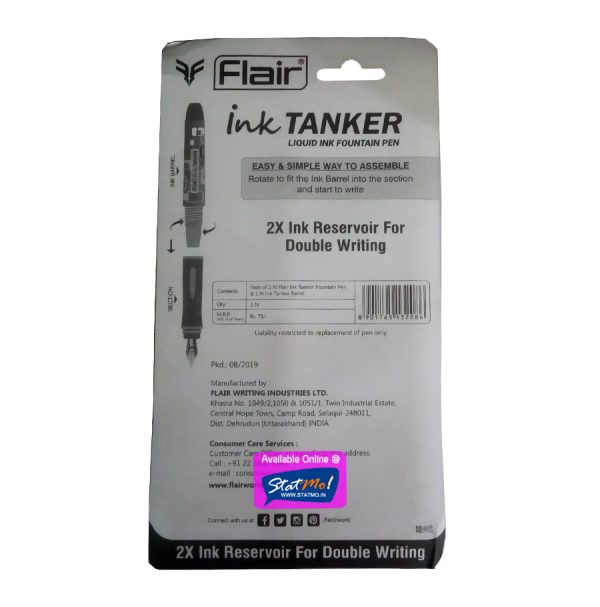 Flair Inky Tanker Liquid Ink Fountain Pen by StatMo.in