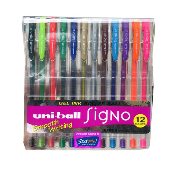 Uniball Signo Gel Ink Roller Ball Pen 12 Colour by StatMo.in