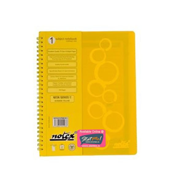 Notex Wirebound Spiral 5 Subject Notebook by StatMo.in