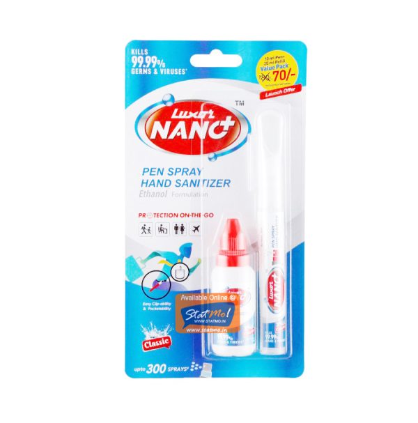 Luxor Nano+ Classic Pen Spray Hand Sanitizer by StatMo.in