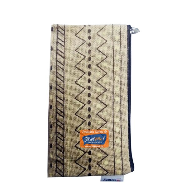 Securex Zipper Bag Natural Jute A6 StatMo.in