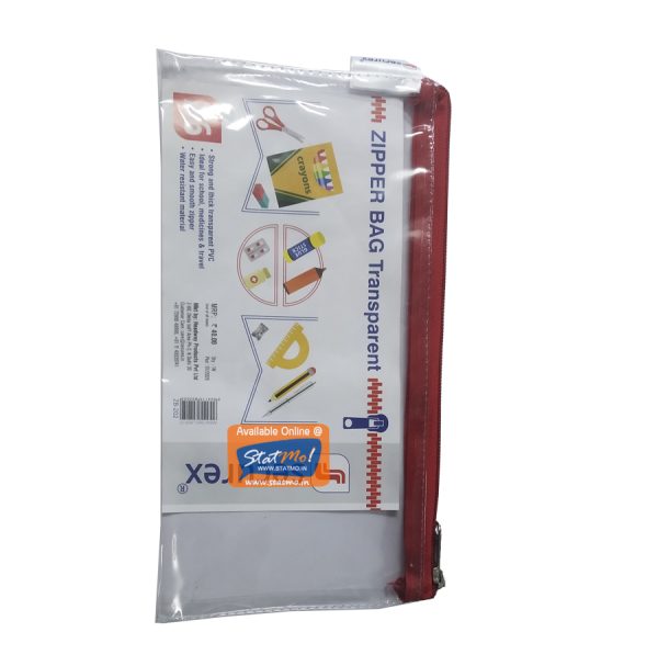 Securex Zipper Bag Transparent A6 by StatMo.in