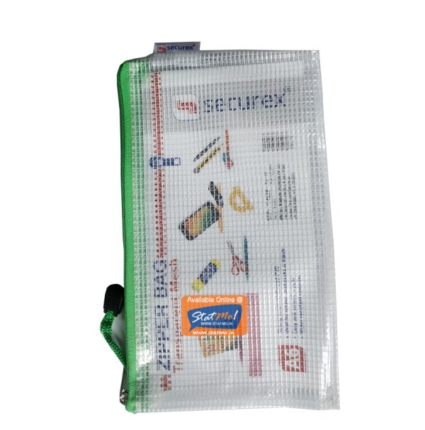 Securex Zipper Bag Transparent Mesh A6 by StatMo.in