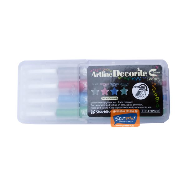 Artline Decorite Colour Brush Pen Set of 4 by StatMo.in