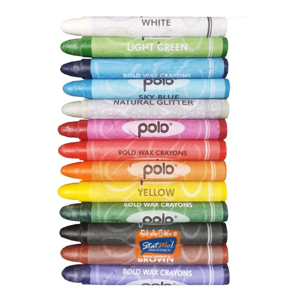 Polo Bold Wax Crayons 12+1 Shades by StatMo.in