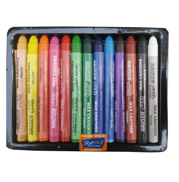 Hauser Artz Wax Crayons 12+1 Shades by StaMo.in