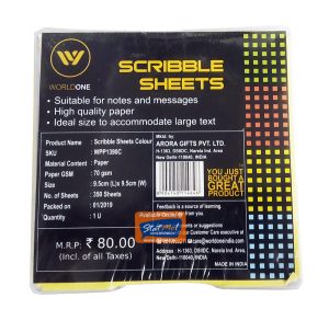 Worldone Scribble Sheets Pad Multi Color 350 Sheets by StatMo.in