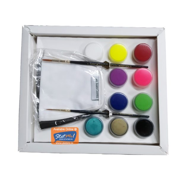 Faber Castell Fabric Paints with Mask Painting 10 Shades by StatMo.in