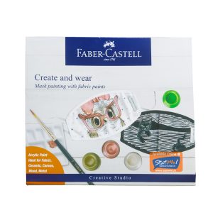 Faber Castell Fabric Paints with Mask Painting 10 Shades by StatMo.in