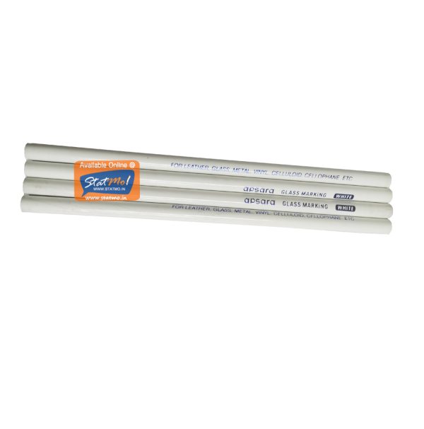 Apsara Glass Marking Pencil White by StatMo.in