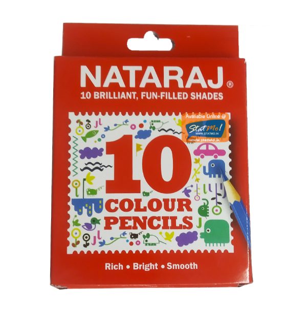 Nataraj Colour Pencils 12 Half by StatMo.in