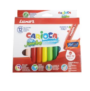 Luxor Carioca Jumbo 12 Assorted Colours by StatMo.in