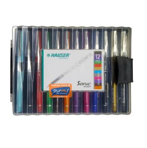 Hauser Sonic Gel Pen Assorted 12 Colour by StatMo.in