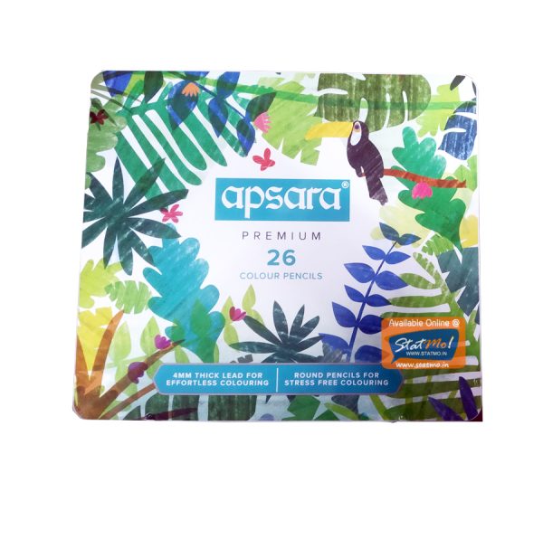 Apsara Premium Colour Pencils 26 Shades by StatMo.in