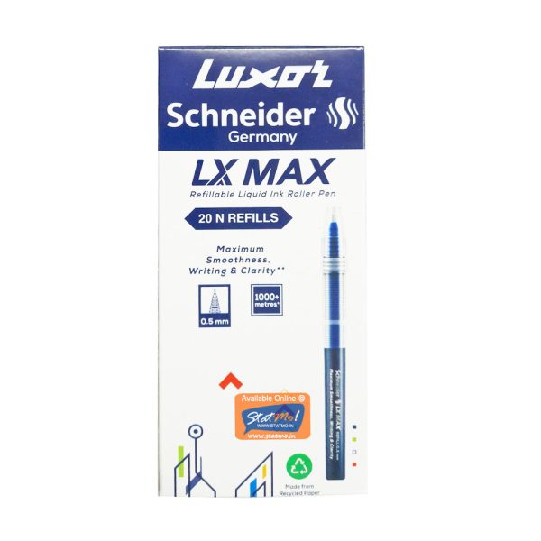 Luxor Lx Max Liquid Ink Roller Pen Refill Set of 2 by StatMo.in