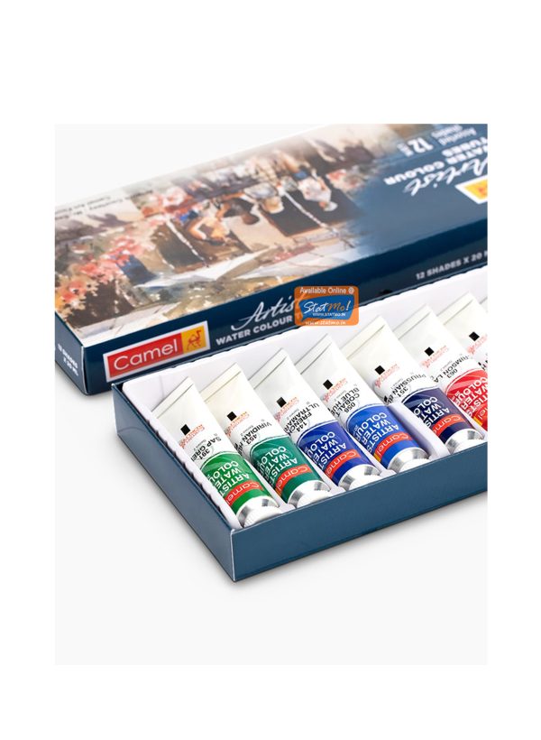 Camel Artist Water Colours Tubes 12 Shades 20Ml Each by StatMo.in