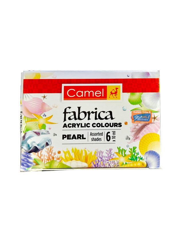 Camel Fabrica Acrylic Colours Pearl 6 Shades 10Ml by StatMo.in