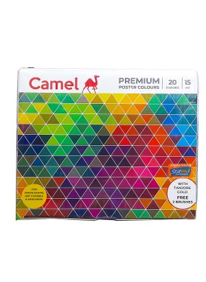 Camel Premium Poster Colours 20 Shades 15Ml by StatMo.in