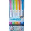 Hauser Combo Dual High-Lighter Assorted Set of 5 by StatMo.in