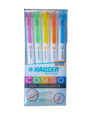 Hauser Combo Dual High-Lighter Assorted Set of 5 by StatMo.in