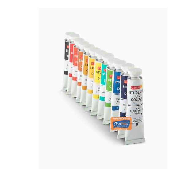 Camel Student OIL Colours Tubes 12 Shades 20Ml Each by StatMo.in