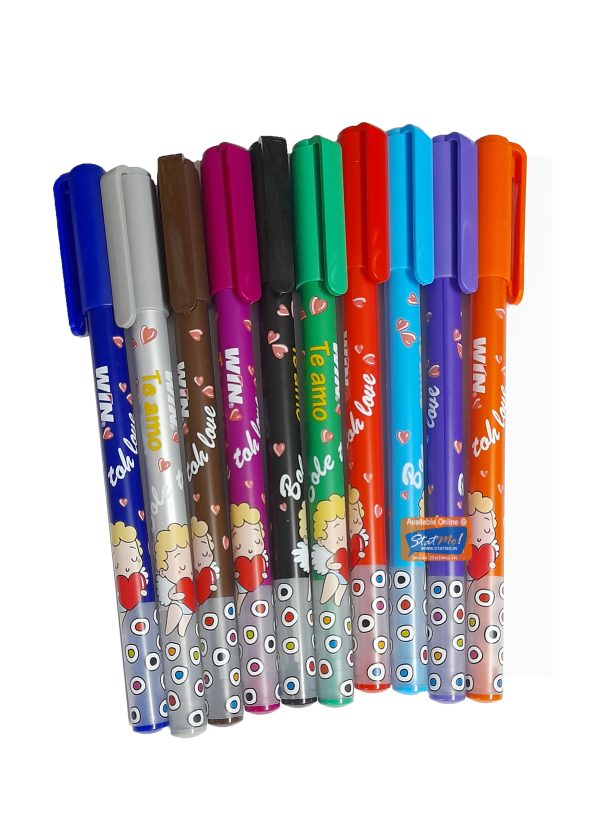 Win Te Amo Assorted Color Ball Pens by StatMo.in