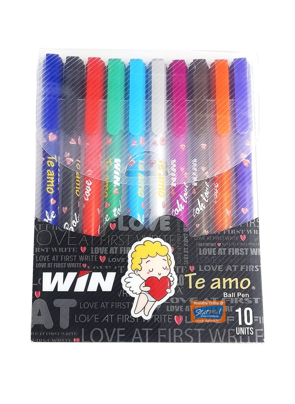 Win Te Amo Assorted Color Ball Pens by StatMo.in