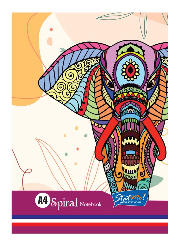 StatMo A4 Spiral Notebook 200 Pages Ruled by StatMo.in