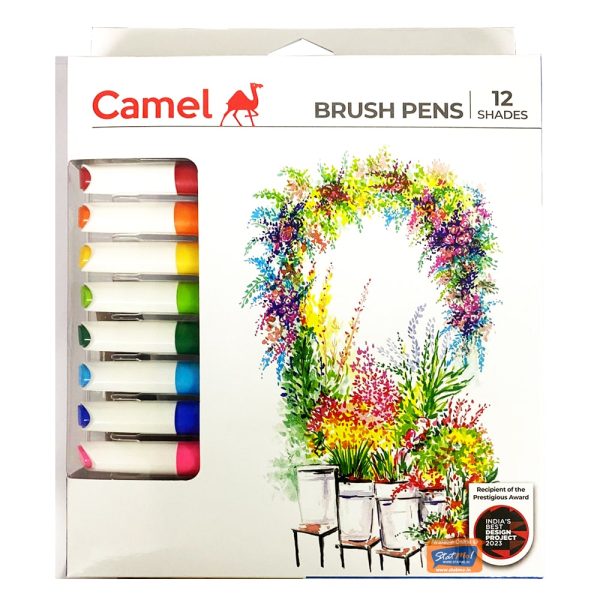 Camlin Brush Pens Colour 12 Shades by StatMo.in