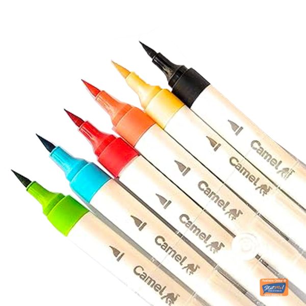 Camlin Brush Pens Colour 6 Shades by StatMo.in