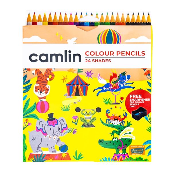 Camlin Colour Pencils Full Size 24 Shades by StatMo.in