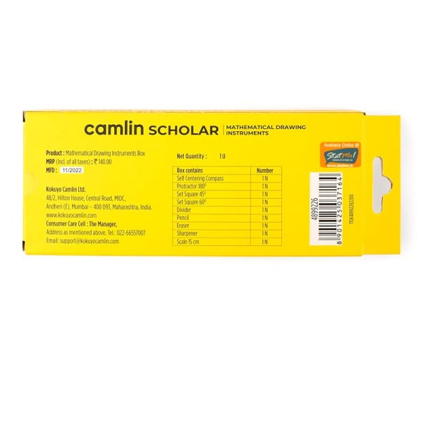 Camlin Scholar Mathematical Drawing Instrument by StatMo.in