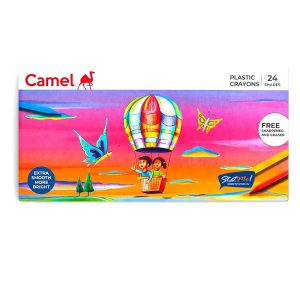 Camel Plastic Crayon 24 Shades Assorted Shades by StatMo.in