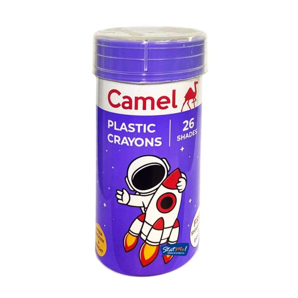 Camel Plastic Crayon 26 Shades Tin Pack by StatMo.in