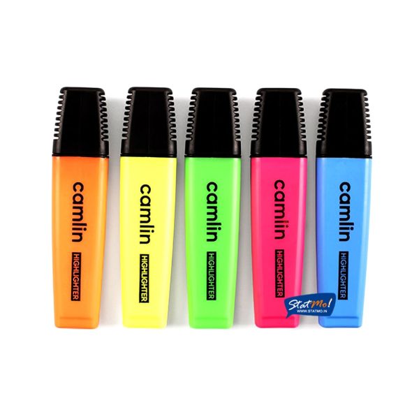 Camlin Highlighters Assorted 5 Shades by StatMo.in