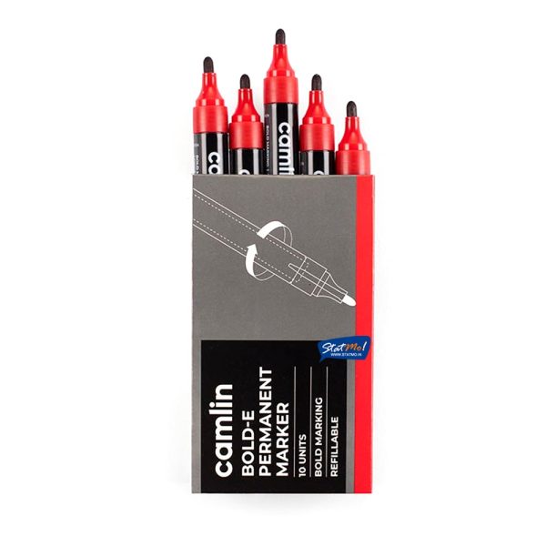 Camlin Bold-E Permanent Marker Set of 5 by StatMo.in