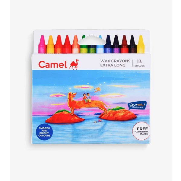 Camel Wax Crayons Extra Long 13 Shades by StatMo.in