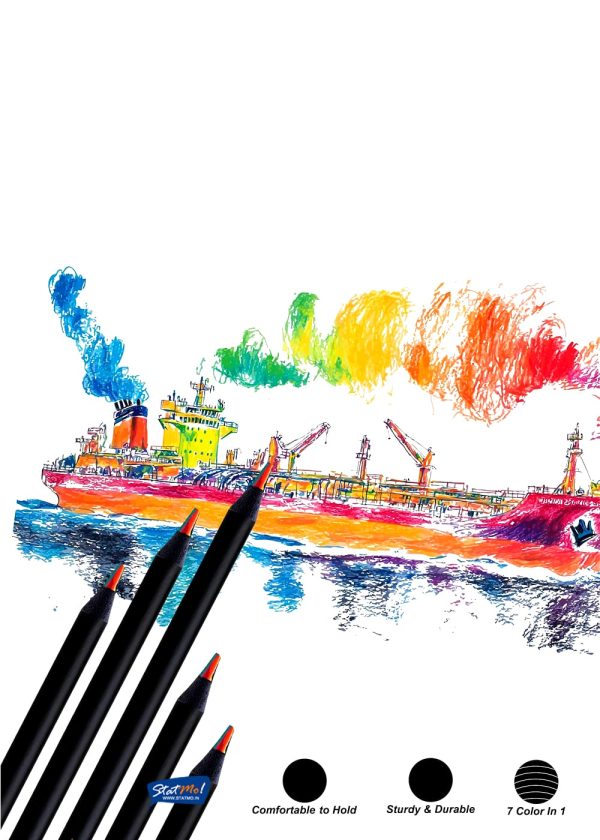 Shape Spectrum Rainbow Pencil Set of 5 by StatMo.in