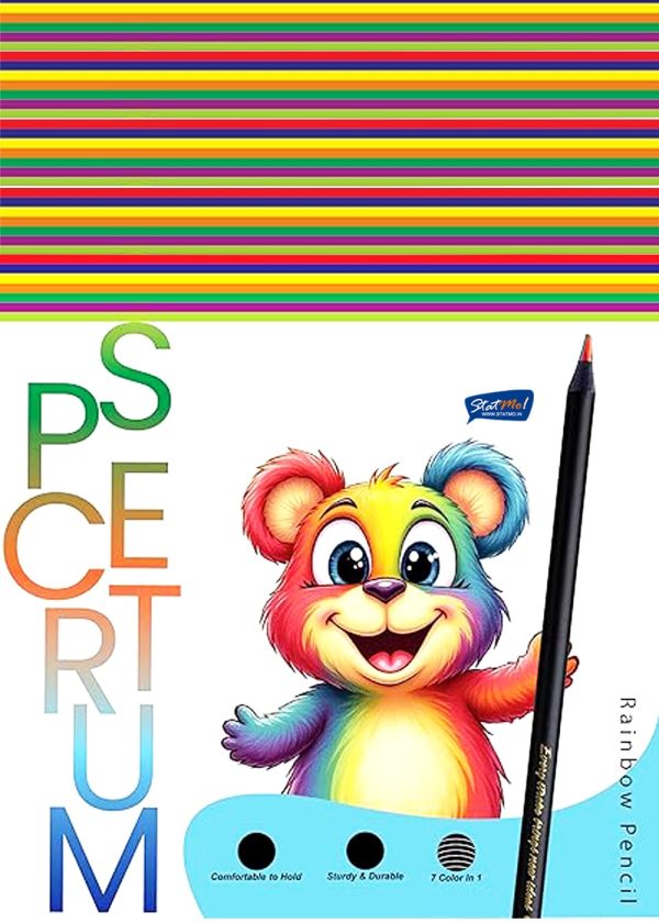 Shape Spectrum Rainbow Pencil Set of 5 by StatMo.in